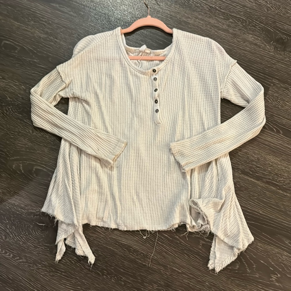 Others Follow waffle shirt - white - size M